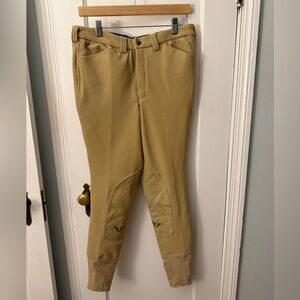 NWT men’s tan riding breeches TuffRider ribb patrol size 32